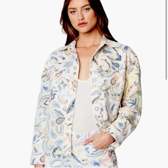 Blank NYC Jackets & Blazers - BlankNYC Denim Paisley Shacket NWT